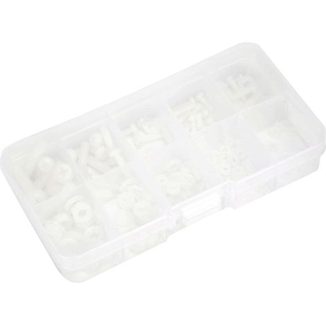 150 Pièces Kit de Vis Hex en Nylon avec Rondelles Assorties M2 M2.5 M3 M4 M5 pour Bricolage et Réparations