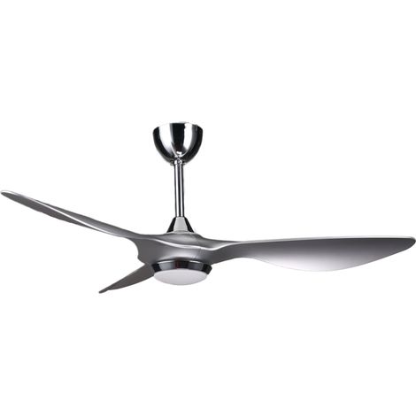 Ventilatore da soffitto ø132 cm con LED e Wifi Reversibile Hypersilence KLASSFAN HELIX SILVER (1/5)