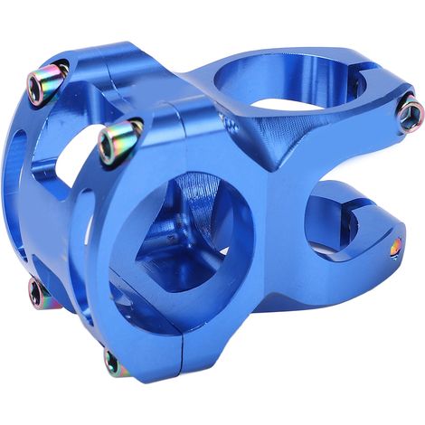Potence courte 31.8mm pour VTT, légère en alliage aluminium CNC bleu, tige de guidon creuse (1/5)