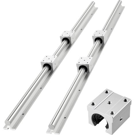 Montage simple, rail de guidage linéaire SBR25 1200 mm avec 4 blocs à billes pour découpe, fraisage et perçage (1/5)