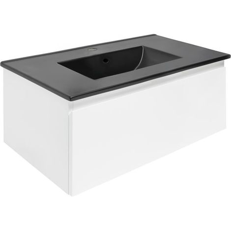 Ensemble meuble avec vasque - SAT - B-WAY 1 - 79x30x45 - Blanc (1/5)