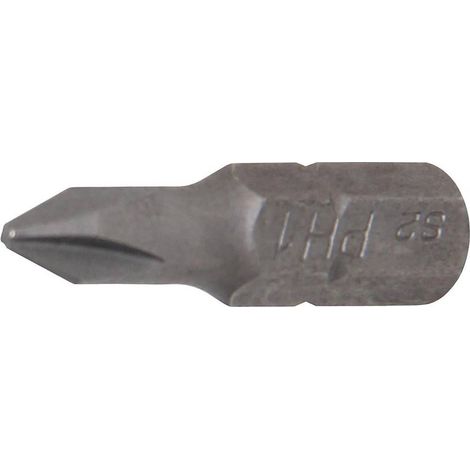 Embout Cruciforme PH1 6,3 mm - L. 25 mm - Précision et Fiabilité, Acier - D-Work (1/5)