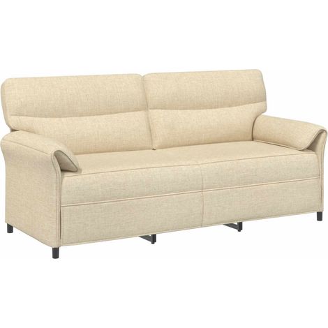 3-Sitzer-Sofa 3-Sitzer Creme 198 x 83 x 95 cm Stoff vidaXL (1/5)