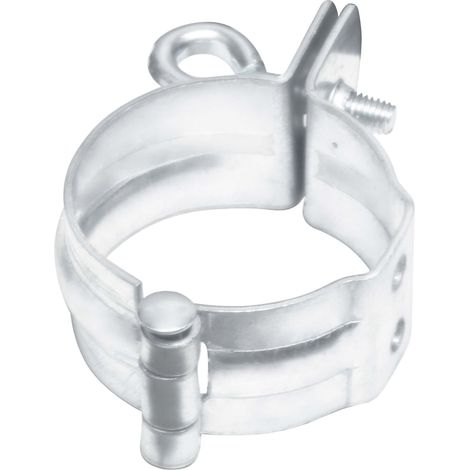 INEFA Rohrschelle für Schraubmontage, PVC Stahl kunststoffbeschichtet, Fallrohr Befestigung, Dachrinnenzubehör - DN75 / 75mm, 1 Stück, Weiß