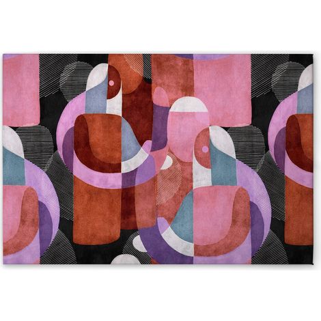 Leinwandbild Abstrakte Formen M1-No.51341 - Kunstdruck auf Leinwand in Schwarz Weiß - Wandbild 45 x 30 cm (1/5)