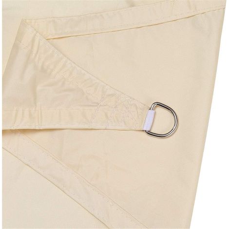 1 Voile d'ombrage triangulaire, Tissu polyester Oxford étanche, Protection UV 98%, avec cordes, pour jardin terrasse cour (1/5)