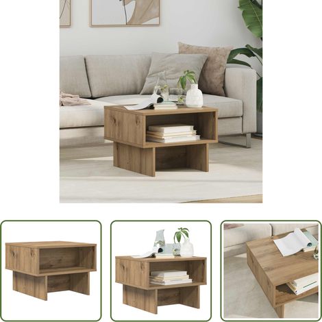 Wohnzimmer Tisch - Couchtisch Artisan-Eiche 48 x 46 x 35 cm Holzwerkstoff (1/5)