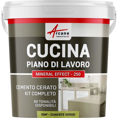 Microcemento cucina: per piano di lavoro e pavimento della cucina - 10 m² (in 2 strati) Chayote Verde - ARCANE INDUSTRIES