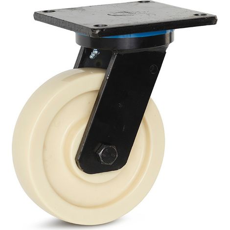 Roue pivotante extra lourde - MESO - Nylon - 200mm - 1300kg - Platine (1/2)