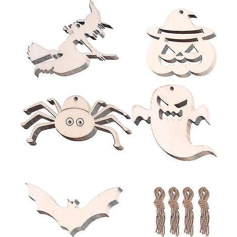 50 découpes en bois pour décorations d'Halloween (1/3)