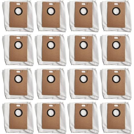 Lot de 16 sacs à poussière, pour robot aspirateur Tapo RV30 Max Plus, accessoires d'aspirateur Tapo RV20 Max Plus RVA202, grande capacité, en tissu non tissé, pièce de rechange (1/5)