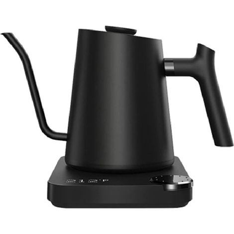Wasserkocher mit Schwanenhals, 0,9 l, Temperaturregelung, Innenraum aus Edelstahl 304, 1200 W, Schwarz (1/5)