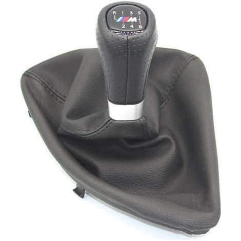 Pommeau de levier de vitesse BMW E87 5/6 vitesses – Sélecteur de vitesse 3D M avec cache-poussière – Logo 3D M – Original