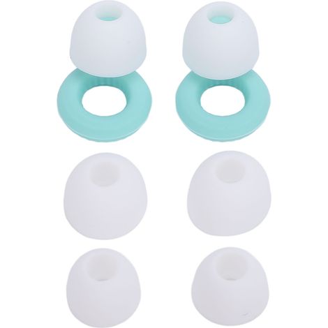 Lot de 2 paires de bouchons d'oreille en silicone lavables pour dormir, antibruit, avec embouts auriculaires et boîte de rangement (vert). (1/5)