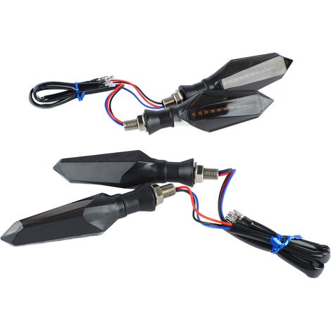 Clignotants Moto 12V 4 Pièces Séquentiels Universels 12LED Feux Indicateurs pour Motos (1/5)