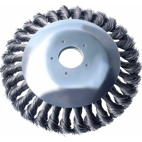 Roue de désherbage de 8 pouces, tête de tondeuse à gazon, roue de désherbage en fil d'acier en forme de bol, accessoires de coupe-herbe antirouille (1/5)