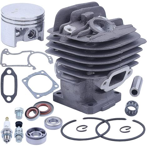 Kit haut moteur gros alésage pour Stihl MS260 026 Pro pour tronçonneuse, palier de vilebrequin 44.7, Kit piston-cylindre, Jeu de joints (3 pcs), Bougie, Soupape de décompression, Bouchon de cylindre (1/5)