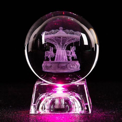 Boule de cristal 3D du système solaire avec base LED, veilleuse astronomique pour la décoration intérieure, pour petite amie, épouse, mère, femme (1/5)