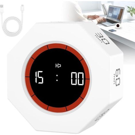 Timer a gravità con funzione flip - Timer con conto alla rovescia da 1/3/5/15/30/60/90 minuti, timer da cucina, lavoro, studio, fitness, timer compatto per la gestione