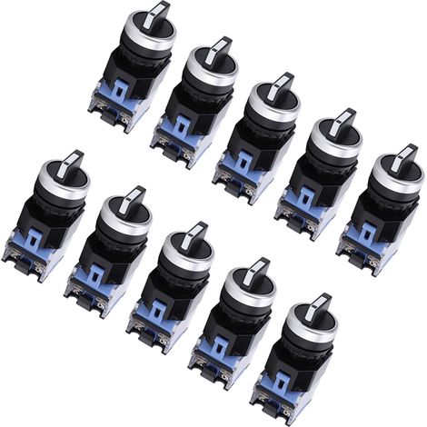 10 pièces commutateurs sélecteurs rotatifs à verrouillage automatique 3 positions BEM38-20X/31 22mm (1/5)