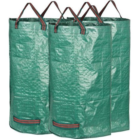 3 sacchi per foglie da giardino in tessuto ripstop, da 120 litri ciascuno (1/5)