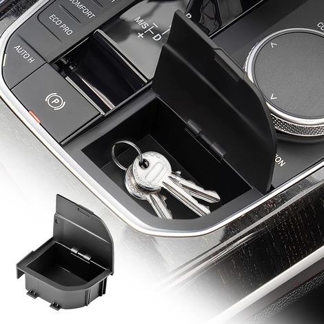 Boîte de rangement pour pommeau de levier de vitesse, accessoire de voiture personnalisé et modifié, compatible avec BMW Série 2, Série 3, Série 4, Série X3, X4, X5, X6, X7, F40, F44, G20, G26, G01, G (1/5)