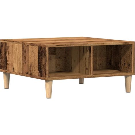 Maison Exclusive - Couchtisch Altholz-Optik 60x60x30 cm Holzwerks