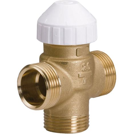 Vanne 3 voies ventilo-convecteur 3131 - mâle/mâle 3/4'' (20/27) - Kvs 2,8 - Watts (1/2)