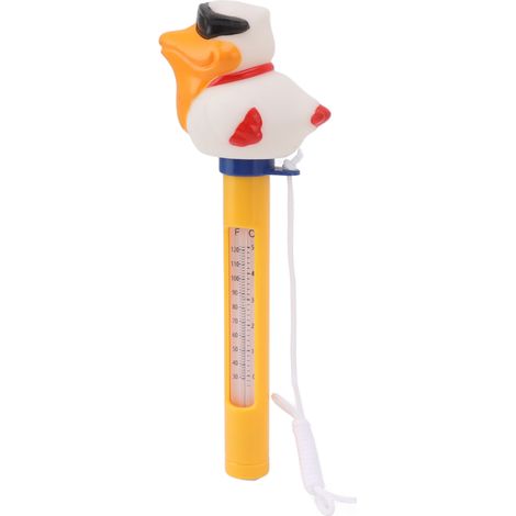 Thermomètre flottant pour piscine, grand format, lecture facile, avec cordon, en forme de canard, pour piscines extérieures, intérieures et spas. Idéal pour une utilisation en intérieur et extérieur. (1/5)