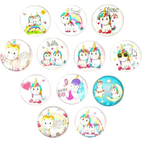 Aimants de Réfrigérateur, Magnet Frigo Décoratif avec Motifs de Licorne, Enfant, Aimant Licorne Décorer Frigos, Maison Armoires, Tableaux Blancs et Photos (1/5)