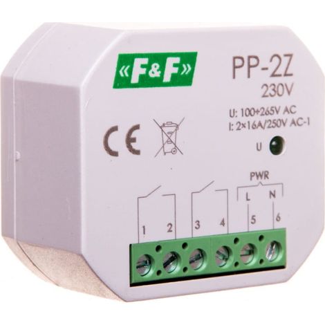 Relè elettromagnetico 2Z 16A 100-265V AC PP-2Z-230V