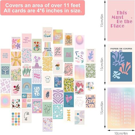 Aesthetic Wall Collage Kit Wall Collage Plant Retro Aesthetic Images Independent Room Decoration Art Posters Peach Teal Collage Dorm Decor (1/4)