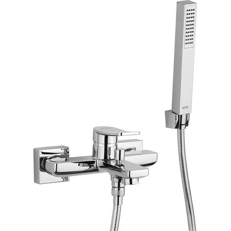 Gruppo vasca esterno con doccia duplex Jacuzzi  rubinetteria Tank ottone cromato 0TN00002JA01 (1/4)
