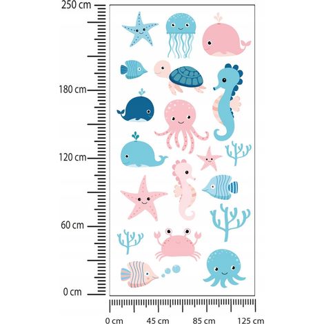 Adesivi per bambini Animali marini 125x250cm (1/2)