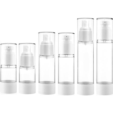 6 Pièces Flacon Spray Vide,flacon pompe vide distributeur de crème, flacons de voyage vides rechargeables portables dans Distributeurs à pompe rechargeables pour cosmétiques (1/5)