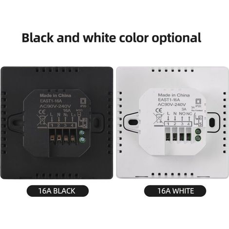 Eosnow Thermostat intelligent pour la maison, Programmable hebdomadaire, numérique, mode manuel/automatique, affichage LCD, contrôleur de température, chauffage électrique intelligent (1/4)