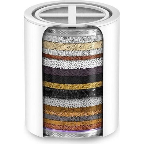 (Without housing) 20-stage replacement shower water filter cartridge, compatible with any shower filter of similar design, (1/4)