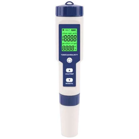 Testeur De Sel De Piscine, Testeur De Sel D'Eau De Mer Numérique 5 En 1, Kit De Test étanche Ip67