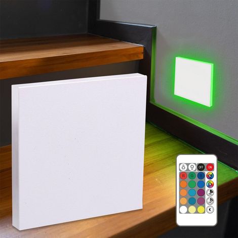 LED Treppenleuchte eckig weiß - Lichtfarbe: Warmweiß bis Kaltweiß + RGB-Farben - Lichtaustritt: Linea (1/5)