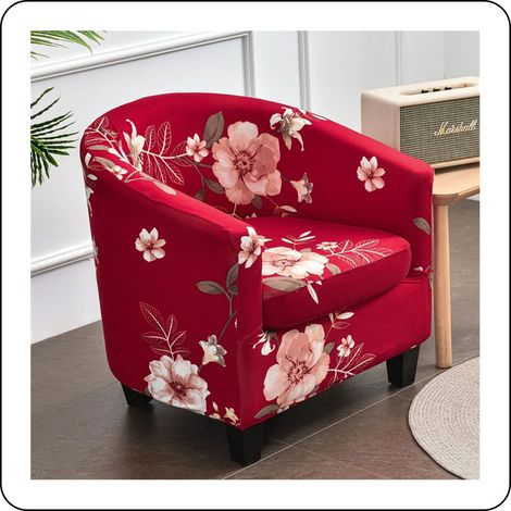 Lot de 2 Housses de protection, tissu extensible élastique, housse pour fauteuil club, résistant aux griffures, salon (1/5)