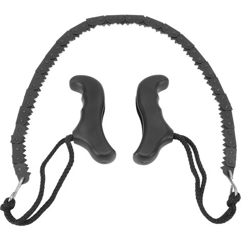 Scie à fil portable noire, scie de poche pour la survie en extérieur et la coupe du bois en camping (1/5)