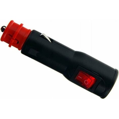 Allume Cigares Fiche, Prise Allume Cigare male universelle 12V, avec interrupteur et fusible pour 12mm DIN HELLA / 20mm Prise 12V-2 (1/4)