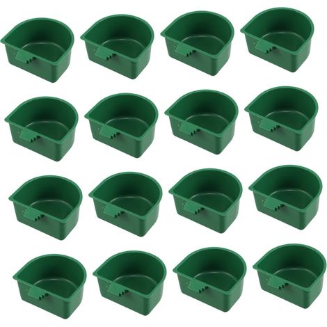 16pièces Abreuvoir pour Cage à Oiseaux Coupelle pour Poulailler avec Pince Support De Pince pour Gamelle pour Perroquet Mangeoire pour Oiseaux Et Accessoires pour Cage (1/5)
