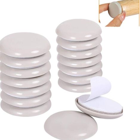 Patins de meubles, patins de meubles autocollants pour meubles, chaises, canapés, tapis et planchers de bois franc (beige), 20 pièces 25 mm.