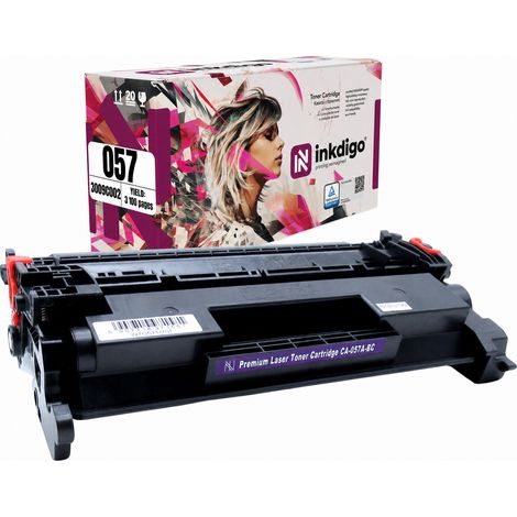 Toner Inkdigo CRG057A compatibile con Canon i-Sensys LBP236dw MF443dw MF449x, certificato TÜV. (1/5)