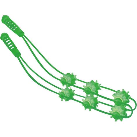 Rouleau de massage dorsal portable avec sangle de massage manuelle pour réduire la fatigue, soulager la fatigue du dos, de la nuque, des épaules, des jambes et de la taille (vert). (1/5)