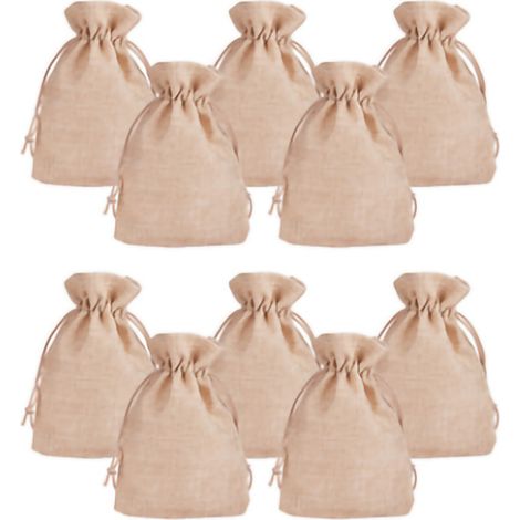 Baumwollbeutel mit Kordelzug, strapazierfähig, schlicht und elegant – ideal zur Aufbewahrung von Schmuck, Geschenken und Dekorationen. (1/5)