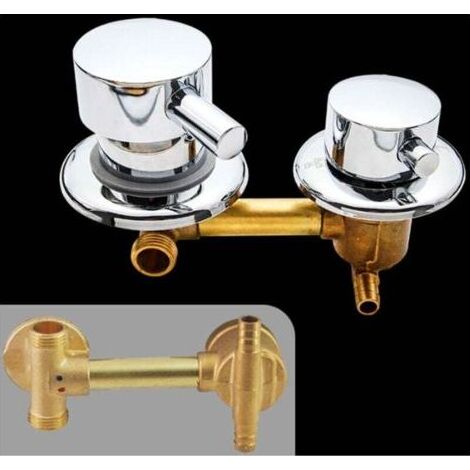 BARKBUSTERS2 Voies Mitigeur Thermostatique Robinets De Douche,Laiton Douche Robinet Cabine,Mitigeur Cabine De Douche Entraxe 10Cm,Intubation 2-way-10cm
