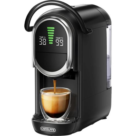 Kapselkaffeemaschine, 6-in-1-Funktion, Heiß- und Kaltbrühfunktion, Schwarz, EU (1/2)