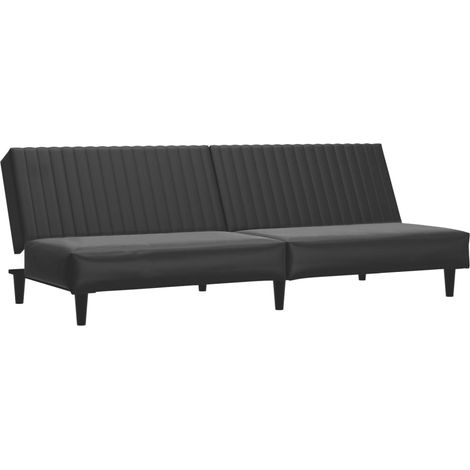 Maison Exclusive - Schlafsofa 2-Sitzer Schwarz Kunstleder